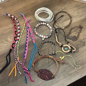 Lot of 13 different style bracelets